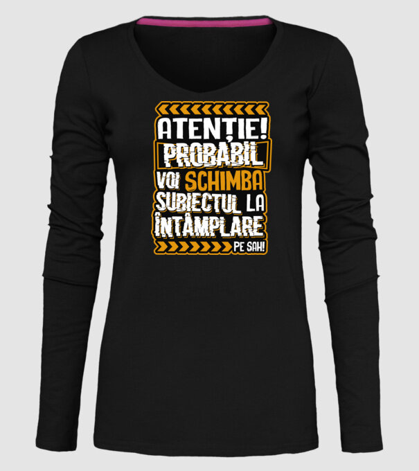 Atenție, probabil voi schimba subiectul la întâmplare pe șah model negru pe tricou