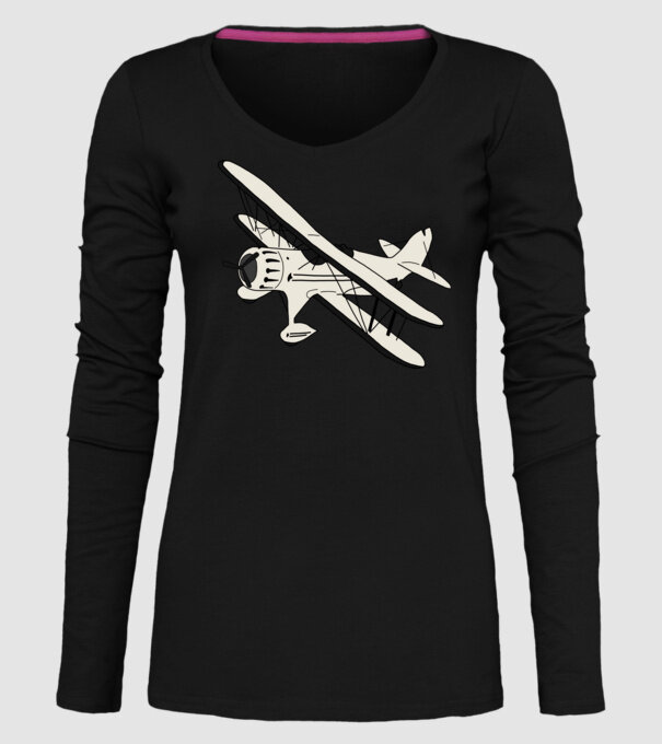 Avioane model negru pe tricou