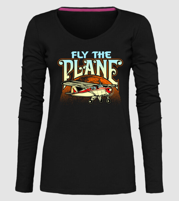 Avioane model negru pe tricou