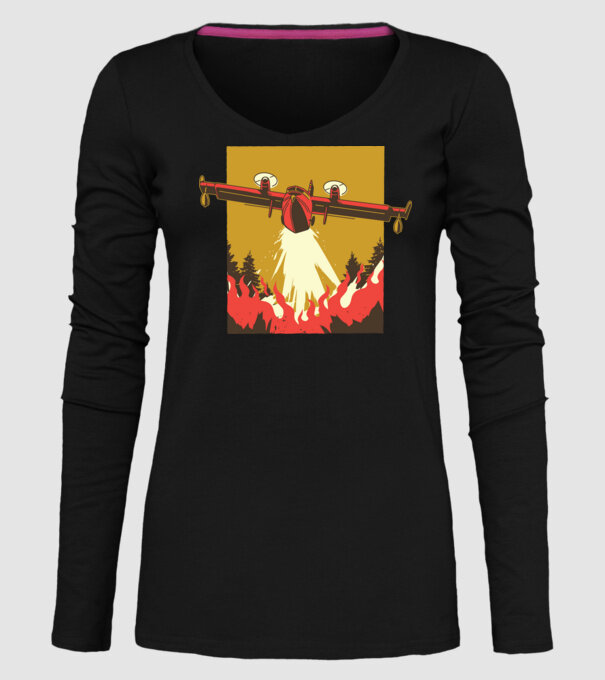 Avioane model negru pe tricou