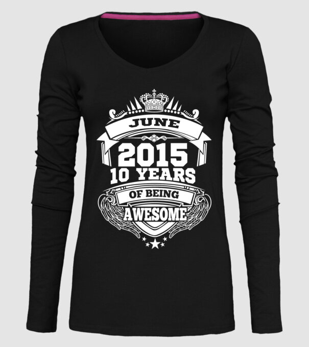 Awesome being of june 2015 model negru pe tricou