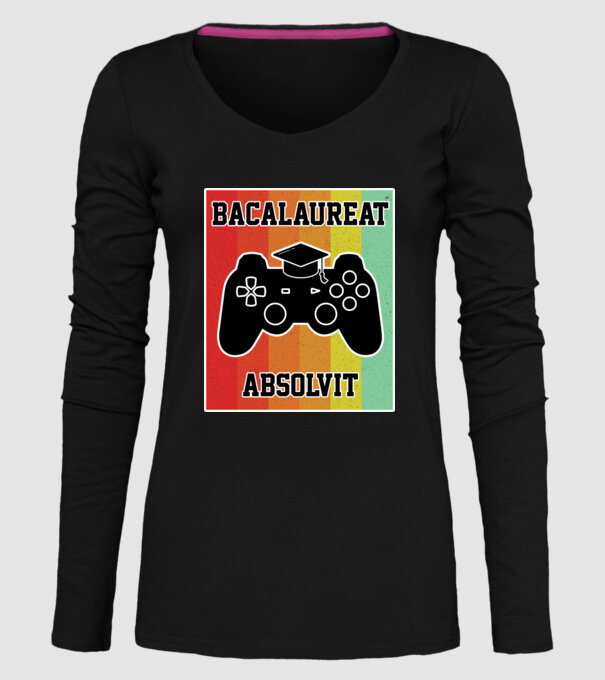 bacalaureat absolvit model negru pe tricou