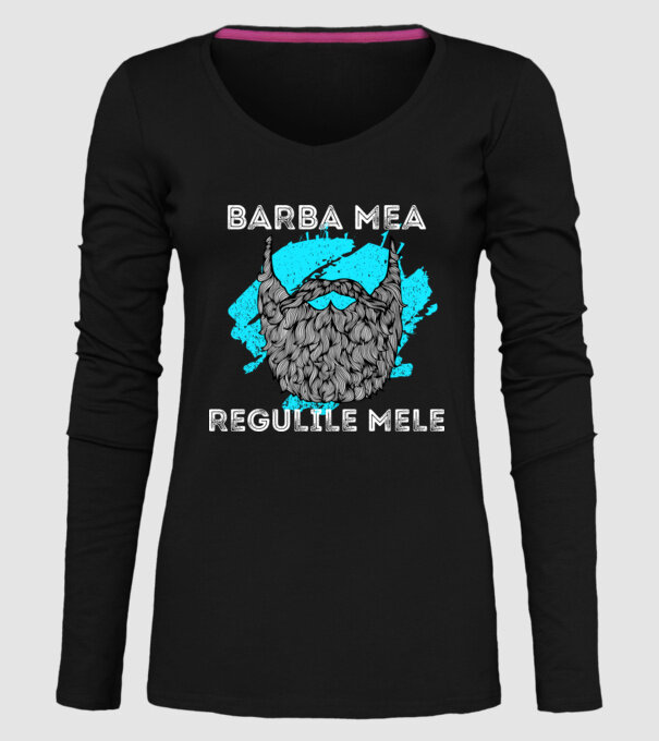 barba mea - regulile mele model negru pe tricou