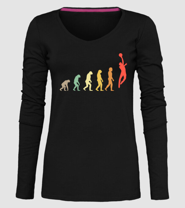 Basketball evolution model negru pe tricou