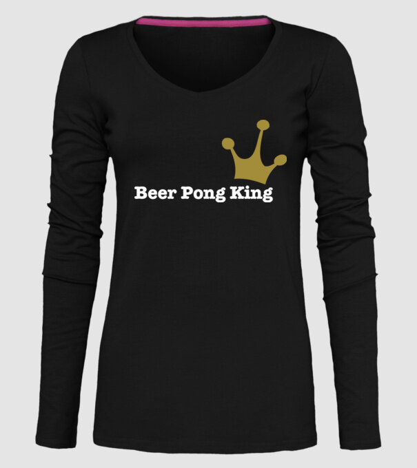 Beerpong model negru pe tricou