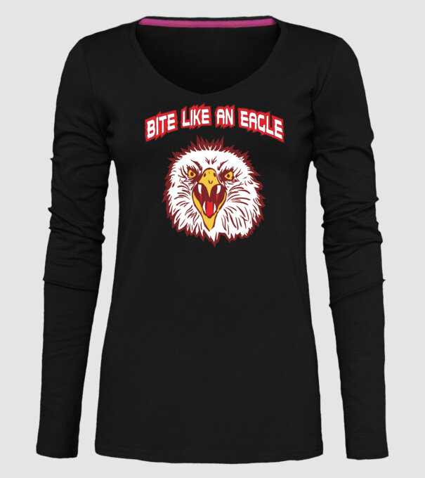 bite like an eagle cobra kai model negru pe tricou