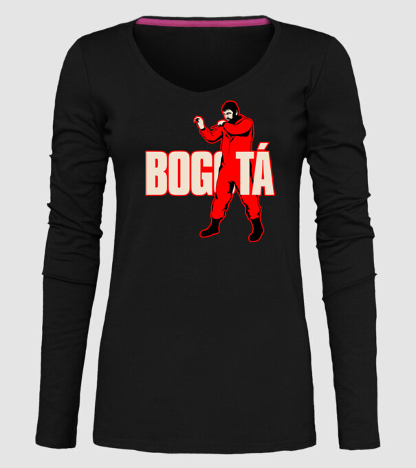 bogota la casa de papel model negru pe tricou