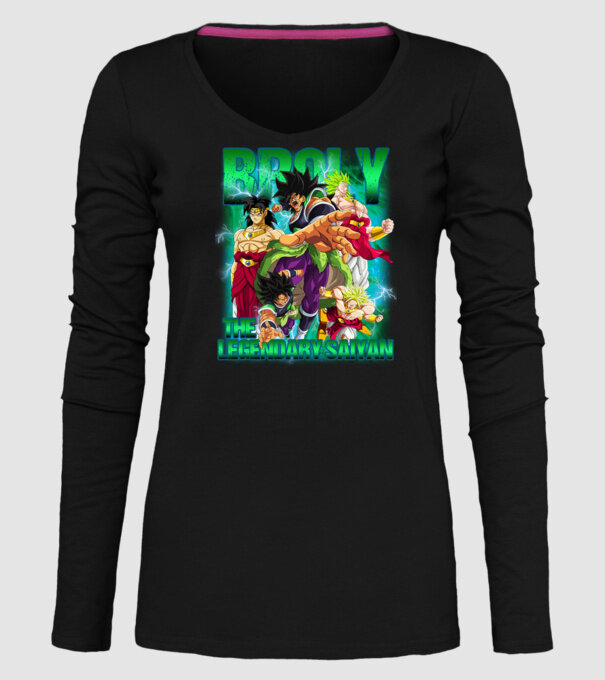 broly dragonball model negru pe tricou