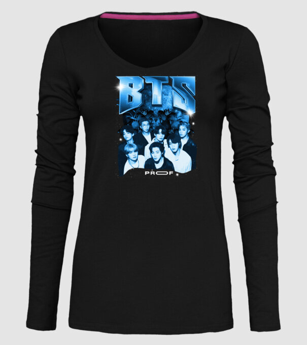 BTS model negru pe tricou