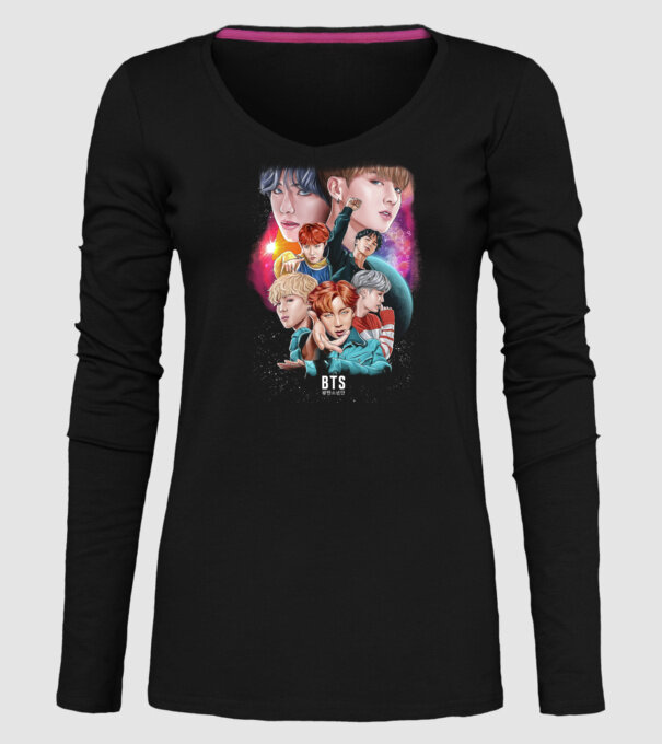 BTS POSTER model negru pe tricou