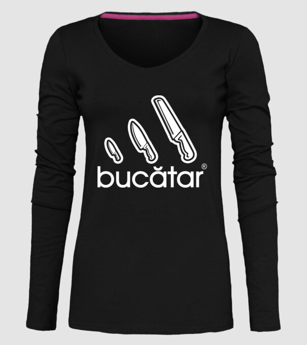 bucătar model negru pe tricou