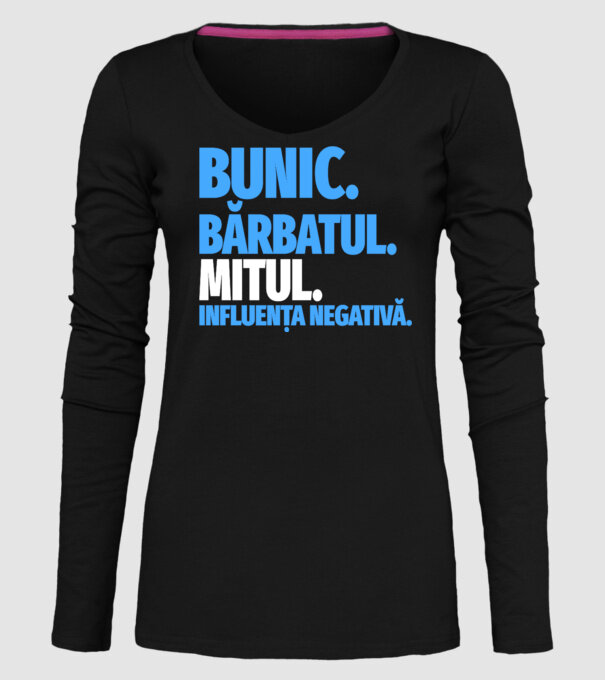 Bunic model negru pe tricou