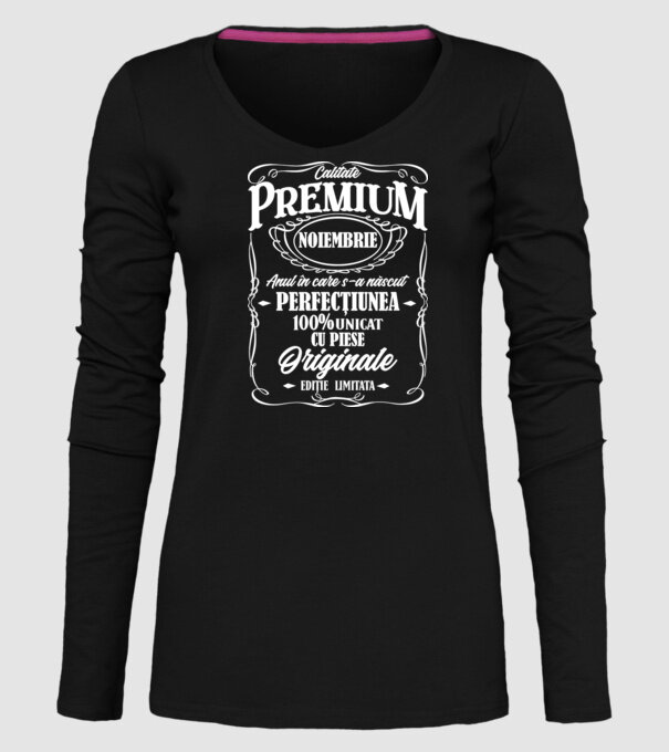 calitate premium -noiembrie - anul în care s-a născut - perfecțiunea - 100% unicat, cu piese originale, ediție limitată model negru pe tricou