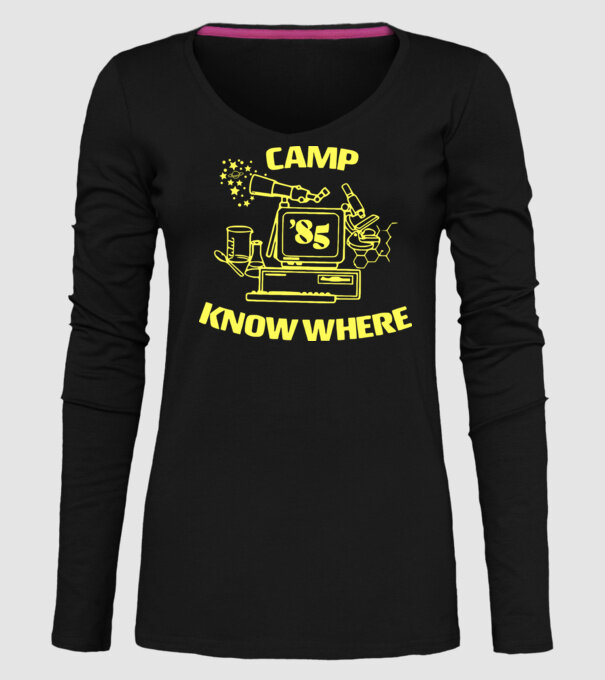 camp nowhere 85 stranger things model negru pe tricou
