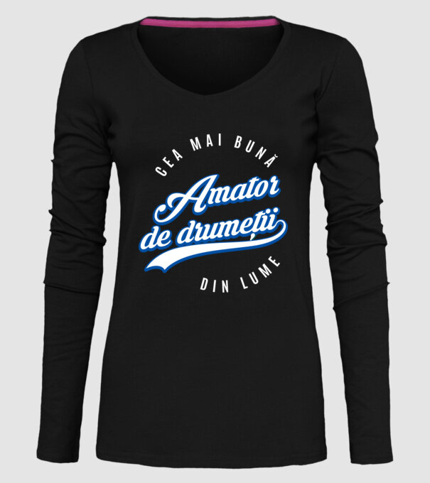 Cea mai bună amator de drumeții din lume model negru pe tricou