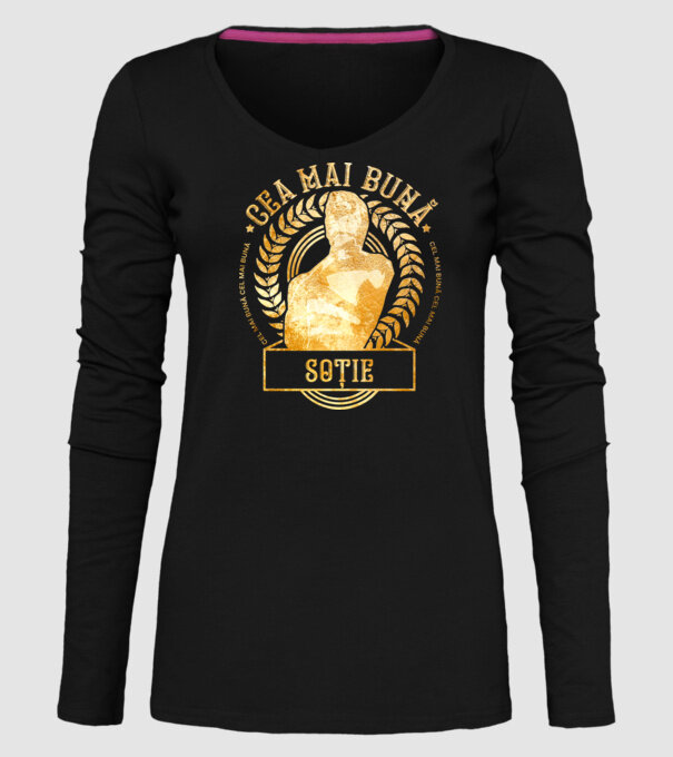 Cea mai bună soție model negru pe tricou