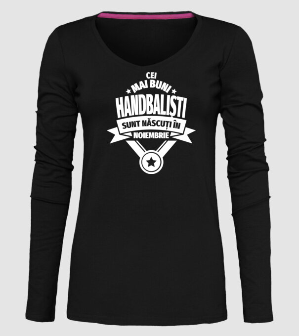 Cei mai buni handbaliști sunt născuți în Noiembrie model negru pe tricou