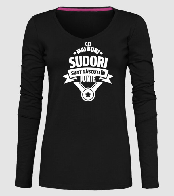 Cei mai buni sudori sunt născuți în Iunie model negru pe tricou