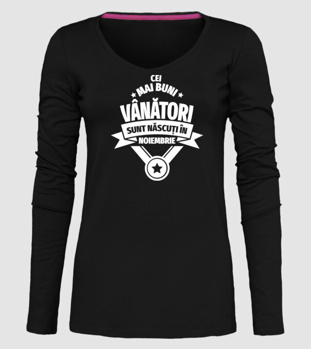 Cei mai buni vânători sunt născuți în Noiembrie model negru pe tricou