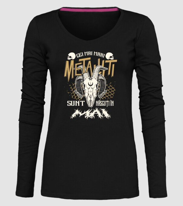 Cei mai mari metaliști sunt născuți în mai. model negru pe tricou