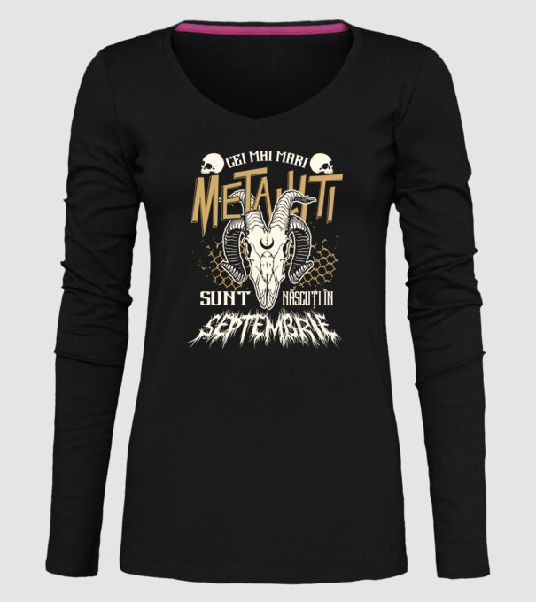 Cei mai mari metaliști sunt născuți în septembrie. model negru pe tricou
