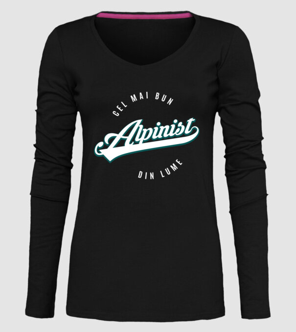 Cel mai bun alpinist din lume model negru pe tricou