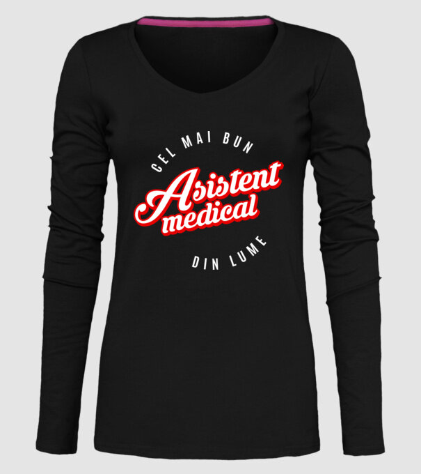 Cel mai bun ASISTENT MEDICAL din lume model negru pe tricou