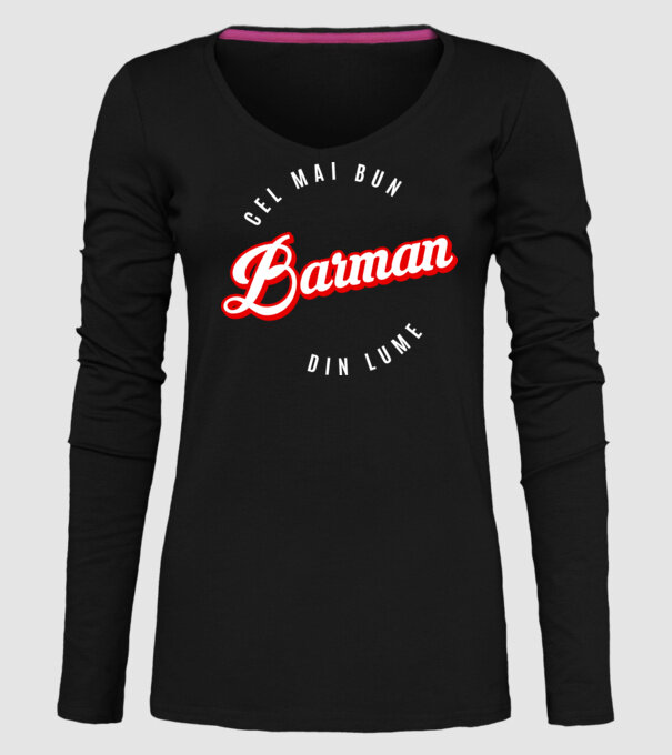 Cel mai bun BARMAN din lume model negru pe tricou