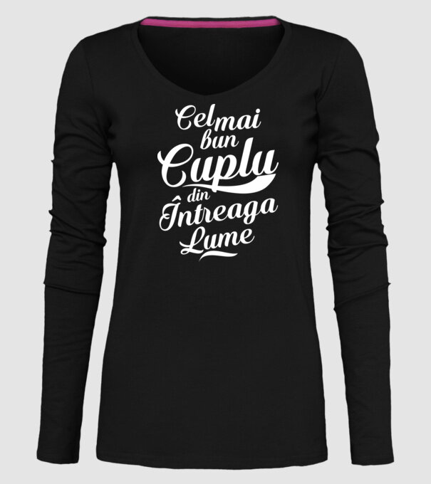 Cel mai bun cuplu din întreaga lume model negru pe tricou