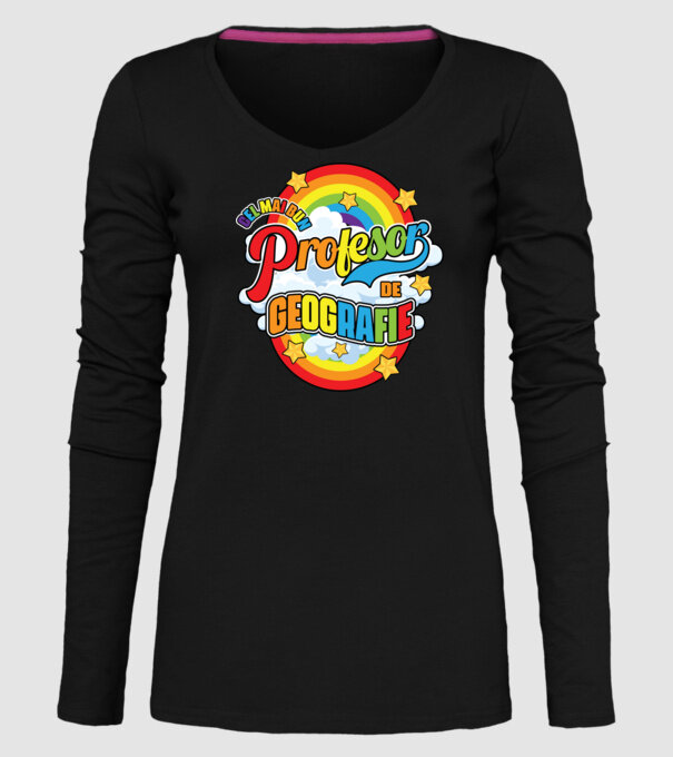 Cel mai bun de geografie model negru pe tricou