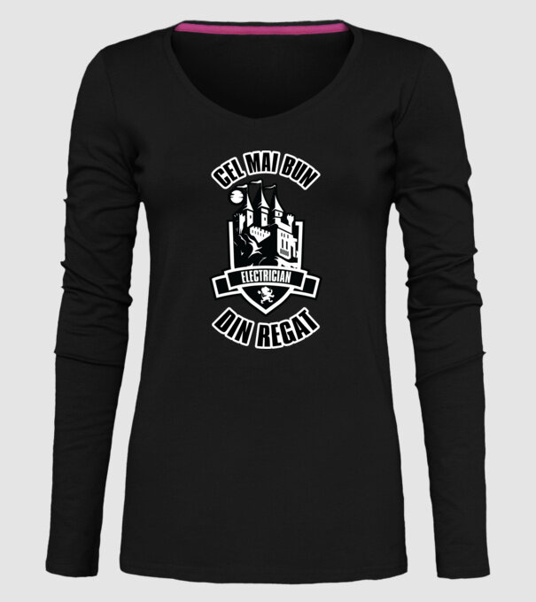 Cel mai bun electrician din regat model negru pe tricou