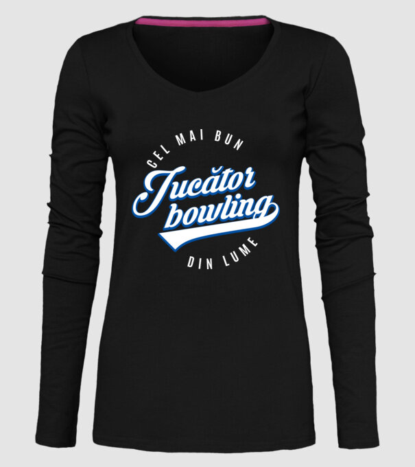 cel mai bun jucător bowling din lume model negru pe tricou