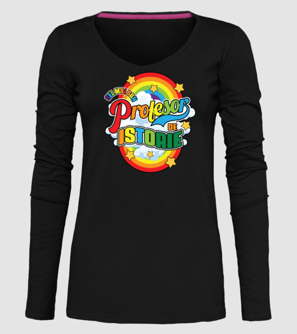 Cel mai bun profesor de istorie model negru pe tricou