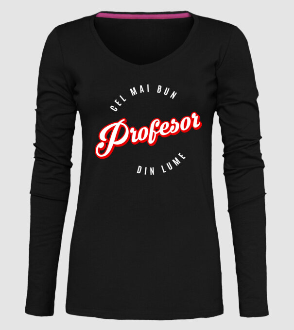 Cel mai bun PROFESOR din lume model negru pe tricou