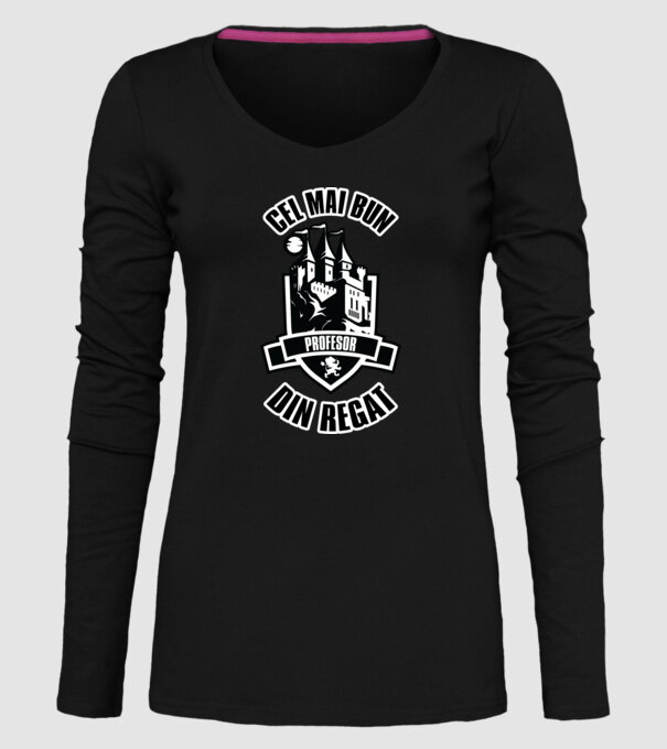 Cel mai bun profesor din regat model negru pe tricou