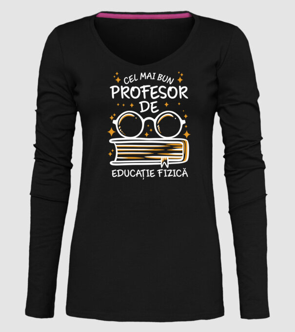 Cel mai bun profesor educație fizică D2782032 model negru pe tricou