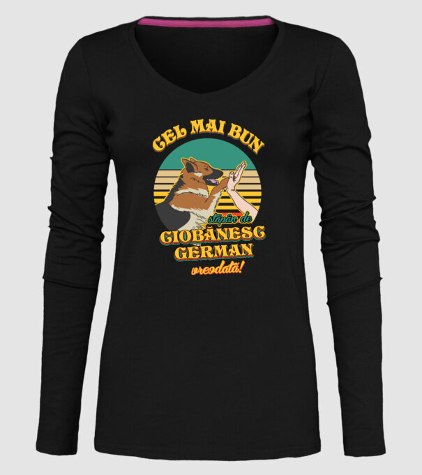 Cel mai bun stăpân de ciobănesc german vreodată! model negru pe tricou