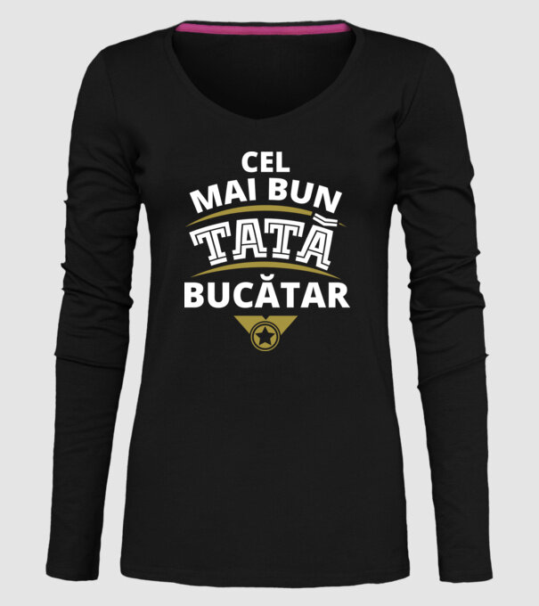 Cel mai bun tată bucătar model negru pe tricou