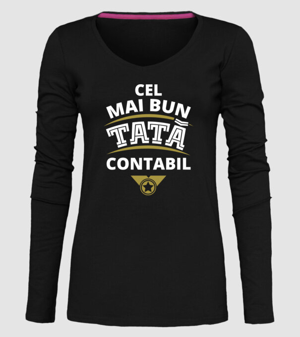 Cel mai bun tată contabil model negru pe tricou