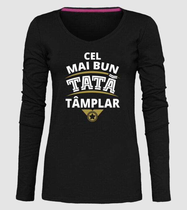 Cel mai bun tată tâmplar model negru pe tricou