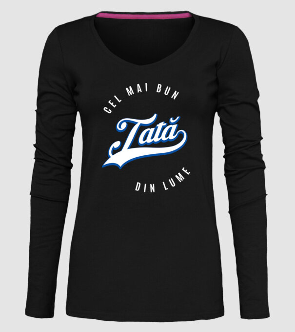 Cel mai bun TATĂ din lume model negru pe tricou