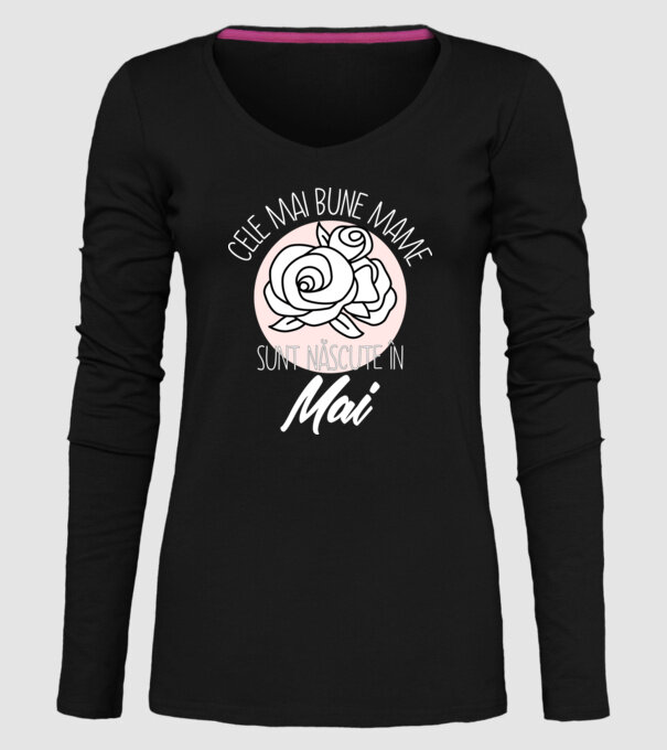 Cele mai bune mame sunt născute în Mai model negru pe tricou