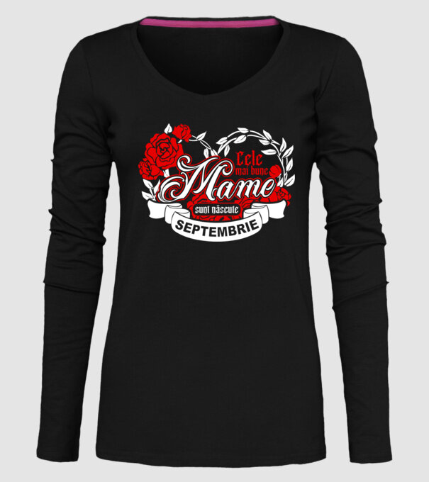 Cele mai bune mame sunt născute Septembrie model negru pe tricou