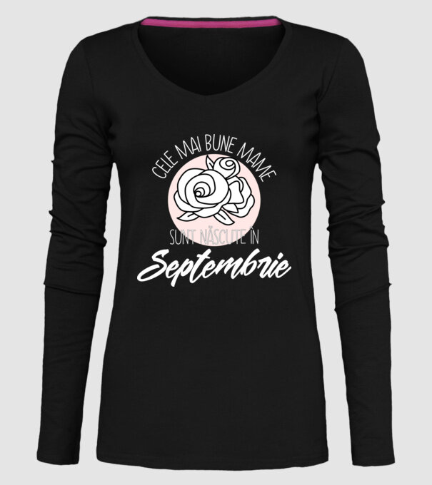 Cele mai bune mame sunt născute Septembrie model negru pe tricou
