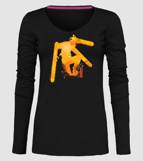 Chainsaw man Denji model negru pe tricou