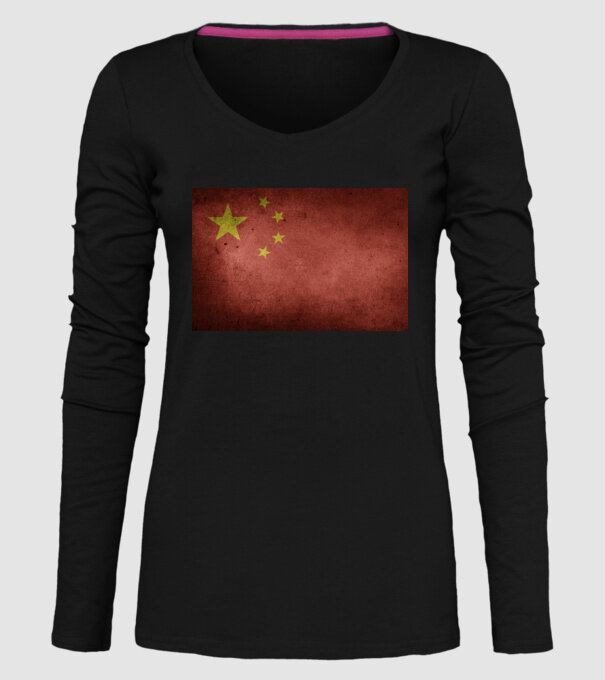 CHINA model negru pe tricou