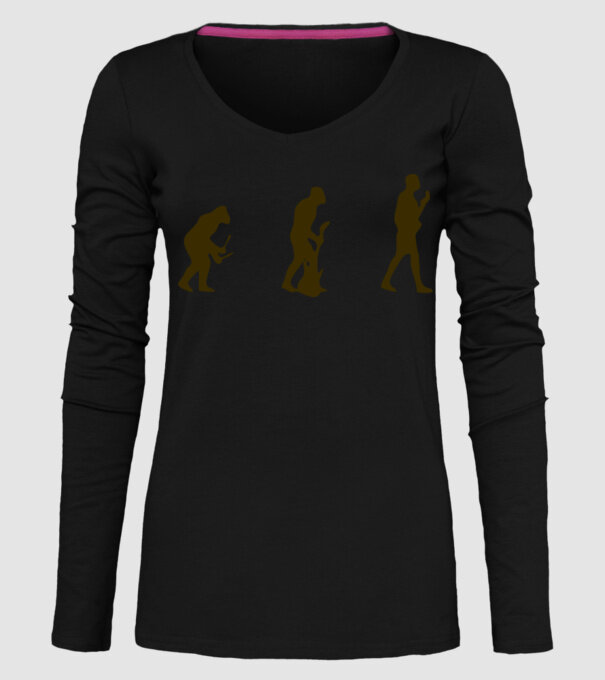 chitară evolution model negru pe tricou