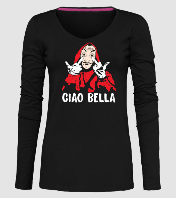 ciao bella dali model negru pe tricou