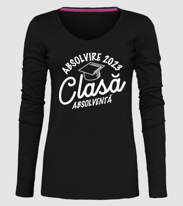 Clasă absolventă model negru pe tricou