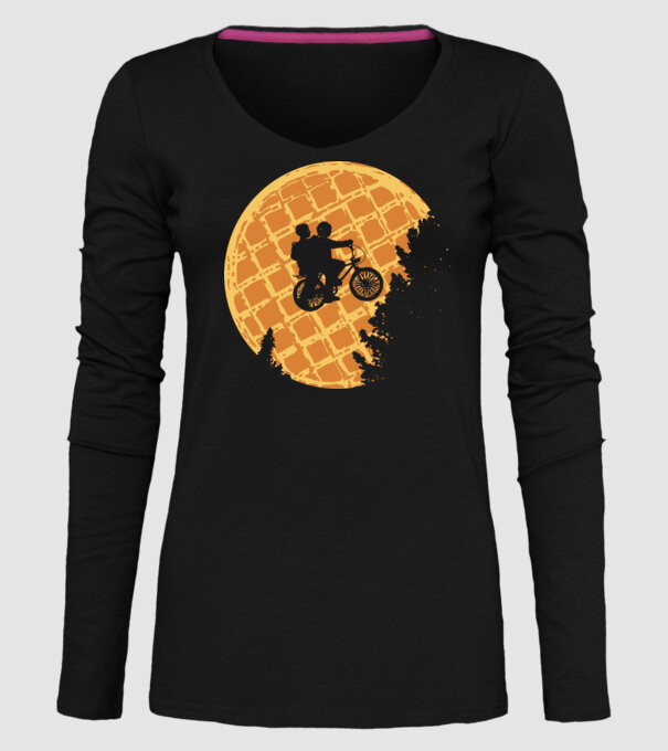 cookie moon stranger things model negru pe tricou